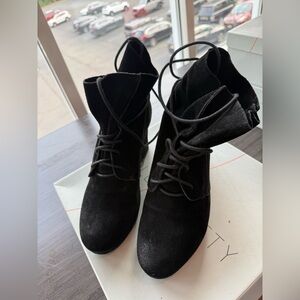 Sole Society Black Lace Up Boots